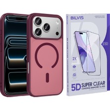 Vendas Apple iPhone 17 Pro Max Kılıf M-Safe Şarj Özellikli Zore Babet Kapak + Bilvis Cam Ekran Koruyucu