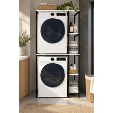 Sulorahome Çamaşır Makinesi Üstü Metal Raf Sistemi ve Yan Raflı Düzenleyici