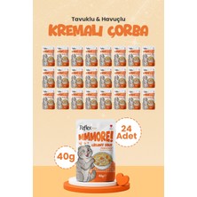 Reflex Plus Mmore Tavuklu ve Havuçlu Kremalı Kedi Çorbası 40 GR*24LÜ Set