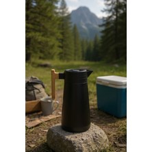 Bambum North Bambu Saplı Çelik Termos Siyah 2 Litre
