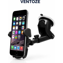 Ventoze Vantuzlu Araç Içi Telefon Tutucu Cam ve Torpido Uyumlu Siyah
