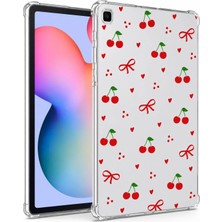 Auraks Samsung Galaxy S6 Lite P610 / P613 / P620 Uyumlu Köşe Korumalı Darbelere Karşı Dayanıklı Desenli Şeffaf Kılıf