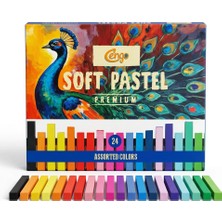 Cengo 24’lü Toz Pastel Boya Seti – Premium Soft Pastel Canlı Renkler