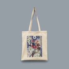 Bi' Dünya Haber Kolaj Serisi 03 - Akdeniz Islami Kolaj Serisi Tote Bag Baskılı Bez Çanta