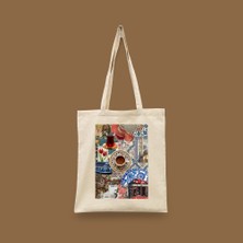 Bi' Dünya Haber Kolaj Serisi 47 - Istanbul’un Ritmi Islami Seri Tote Bag Baskılı Bez Çanta