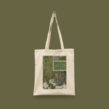 Bi' Dünya Haber Etnik Kolaj Serisi 05 - Ruh-I Revan Islami Seri Tote Bag Baskılı Bez Çanta