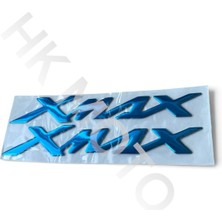 Yamaha Xmax Kabartmalı Logo Sticker (Mavi)