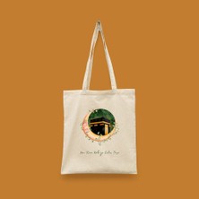 Bi' Dünya Haber Her Dua Kabe'ye Özlem Taşır Islami Seri Tote Bag Baskılı Bez Çanta