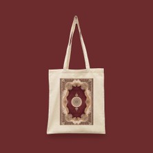 Bi' Dünya Haber Etnik Desen Serisi 14 - Berceste Islami Seri Tote Bag Baskılı Bez Çanta