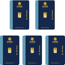 Aleks Metal Rafineri AgaKulche 24 Ayar 5 Adet 1 gr 995 AMR Külçe Altın
