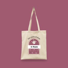 Bi' Dünya Haber Esmaül Hüsna Serisi - El Halık Islami Seri Tote Bag Baskılı Bez Çanta