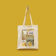 Bi' Dünya Haber Kolaj Serisi 20 - Allah’ın Kapısı Kapanmaz Islami Kolaj Serisi Tote Bag Baskılı Bez Çanta
