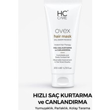 Hc Care Ovex Saç Kremi 200 ml Protein ve Hyaluronik Asit İçeren Onarıcı Canlandırıcı Tüm Saç Tipleri