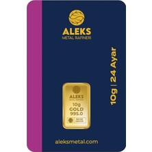 Aleks Metal Rafineri AgaKulche 10 gr 995 24 Ayar AMR Külçe Altın