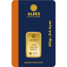 Aleks Metal Rafineri AgaKulche 20 gr 995 24 Ayar AMR Külçe Altın