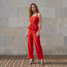 Ellovia Ip Detaylı Takım (Kırmızı)