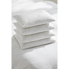 Elovias 4'Lü Su Geçirmez Yastık Alezi 50x70 cm | Fermuarlı Yastık Koruyucu Kılıfı | Micro Kumaş | Terletmez | Beyaz