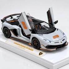 Fidan Oyuncak Lamborghini Aventador Svj Roadster 1:24 Ölçek Sesli Işıklı ve Kornalı Diecast Metal Model Araba Çek Bırak