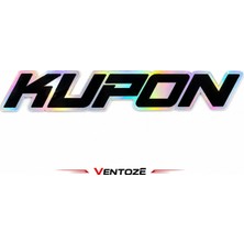 Ventoze Kupon Tasarım Hologram Araba Oto Cam Kaporta Sticker Etiketi Jdm Tuning Şerit