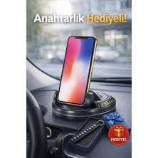 Ventoze Numaratörlü Araç Içi Telefon Tutucu Siyah Plastik