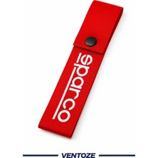 Ventoze Sparco Çeki Ipi Kırmızı Yarış Tarzı Tow Strap Modifiye Aksesuarı 4X20 cm