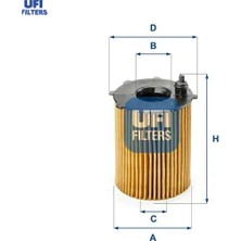 Ufi Yag Fıltresı 208 301 308 508 2008 Partner Teppe Berlıngo Celysee C3 C4 Ds3 Ds4 Ds5 Jumpy 1.6hdı Euro Ufı 1610693780/ 1637767580/ 3646431