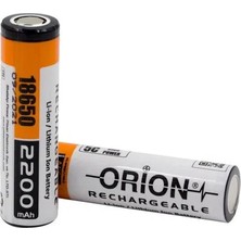 Orion 18650-5C ,3.7V/2200MAH 1-Adet Şarjlı Pil
