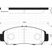 SANGSIN Ön Fren Balata Cıvıc 1.6l R16A2 Vtec Sedan Fb7 12-15 - Telli Tip Balata Sangsın 45022TE0A60/ 45022TL2A00/ 45022TR0E01