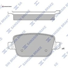SANGSIN Arka Fren Balata Freelander 06- / Mondeo Iv 07- / Focus Iı. Galaxy Iı. S-Max / Vol Vo S80 10- . XC70 Sangsın 1477803/ 1459408/ 1439867