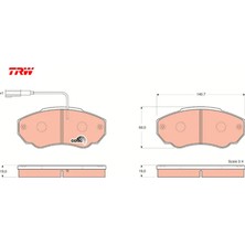 Ön Fren Balatası Fişli Peugeot Boxer-Cıtroen Jumper-Fıat Ducato 01>06 Küçük Tip Trw 77362219/ 4252.42/ 4254.48