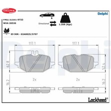 Delphi Fren Balatası Arka Mercedes W206 S206 C236 A236 W214 S214 C236 A236 Delphı A0004201304