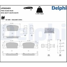 Delphi Fren Balatası Arka Model 3 5yj3 2020 Model Y 5yjy 2019 Delphı 800824400A/ 800824500B