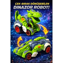 LRS Store Trex Dinazor Figür Araba Sürtmeli Teker Transformers Robot Dinozor 14CM 1 Adet