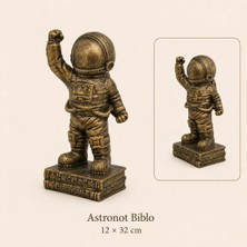 Eymen Hobi Tasarım Eymen Hobi Astronot Polyester Biblo – Antik Bronz – 12×32 cm