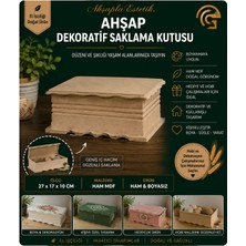 Eymen Hobi Tasarım Eymen Hobi Ahşap Dekoratif Saklama Kutusu – 27X17X10 cm