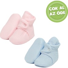 Ella Bonna Organik Pamuk Müslin Bebek ve Çocuk Panduf - 2'li Paket