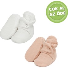 Ella Bonna Organik Pamuk Müslin Bebek ve Çocuk Panduf - 2'li Paket