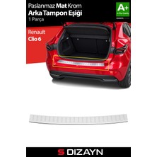 Drs Tuning S-Dizayn Renault Clio 6 Krom Arka Tampon Eşiği (Mat Krom) 2025 Üzeri A+ Kalite