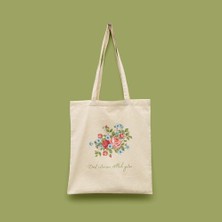 Bi' Dünya Haber Dost Istersen Allah Yeter Islami Seri Tote Bag Baskılı Bez Çanta