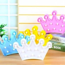 Sepetopia 3D Dekoratif Pilli Kraliçe Tacı Model LED Masa ve Gece Lambası