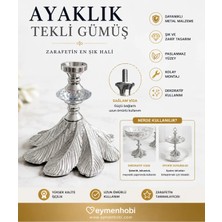Eymen Hobi Tasarım Eymen Hobi Ayaklık Tekli Gümüş Metal Sunumluk Ayağı
