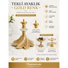 Eymen Hobi Tasarım Eymen Hobi Tekli Ayaklık Gold Renk Metal Sunumluk Ayağı