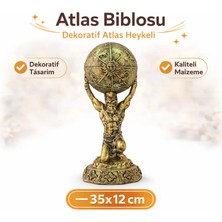 Eymen Hobi Tasarım Eymen Hobi 🗿 Atlas Biblosu – Dekoratif Atlas Heykeli (35X12 Cm)