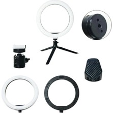 Sepetopia 8inç 20CM Youtube Instagram Tiktok Selfie  Stüdyo Video Fotoğraf Ring Light  Tripod LED Halk