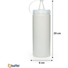 Sepetopia Şeffaf Kapaklı Sızdırmaz Yağlık Sosluk Şişesi Plastik Yağdanlık 400 ml AP-9028