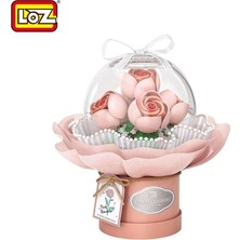 Aknca LZ-1298 Loz Ledli Pembe Buketi 285 Parça Block Oyuncak