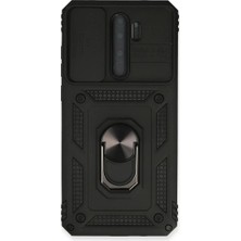 Bezos Redmi Note 8 Pro Kılıf Pars Lens Yüzüklü Silikon - Siyah