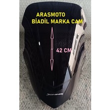 Dominar 250 -400 Füme Ön Cam Siperlik ,biadil Marka Tur Camı 42 cm (2017-2024) Bajaj Moto Eay
