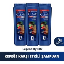 Clear Men Şampuan Kepeğe Karşı Etkili Legend By Cr7 600 ml x 3 Adet