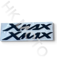 Yamaha Xmax Kabartmalı Logo Sticker (Siyah)